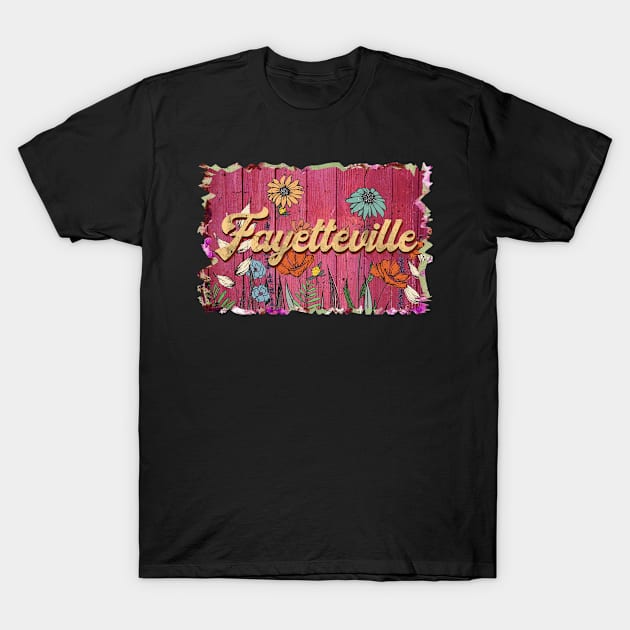 Classic Fayetteville Personalized Flowers Proud Name T-Shirt by Friday The 13th